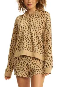 Billabong Surf Waves French Terry Hoodie Sweatshirt Animal PRINT L LARGE NEW - Picture 1 of 1