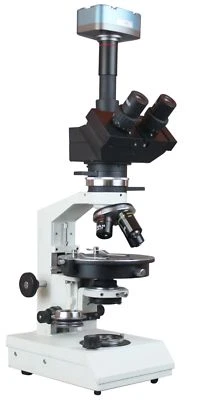 Polarizing Geology Mineralogy Microscope Bertrand 1/4 & Full λ 25Mp camera - Image 1 of 3