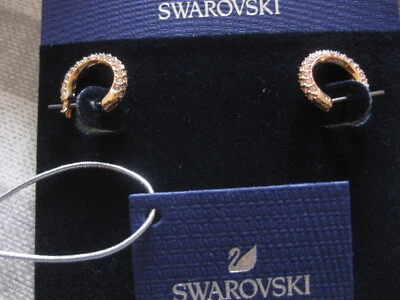 Swarovski Dextera Kreolen Pavé Klein Weiss Goldlegierungsschicht ungetragen - Bild 1 von 4