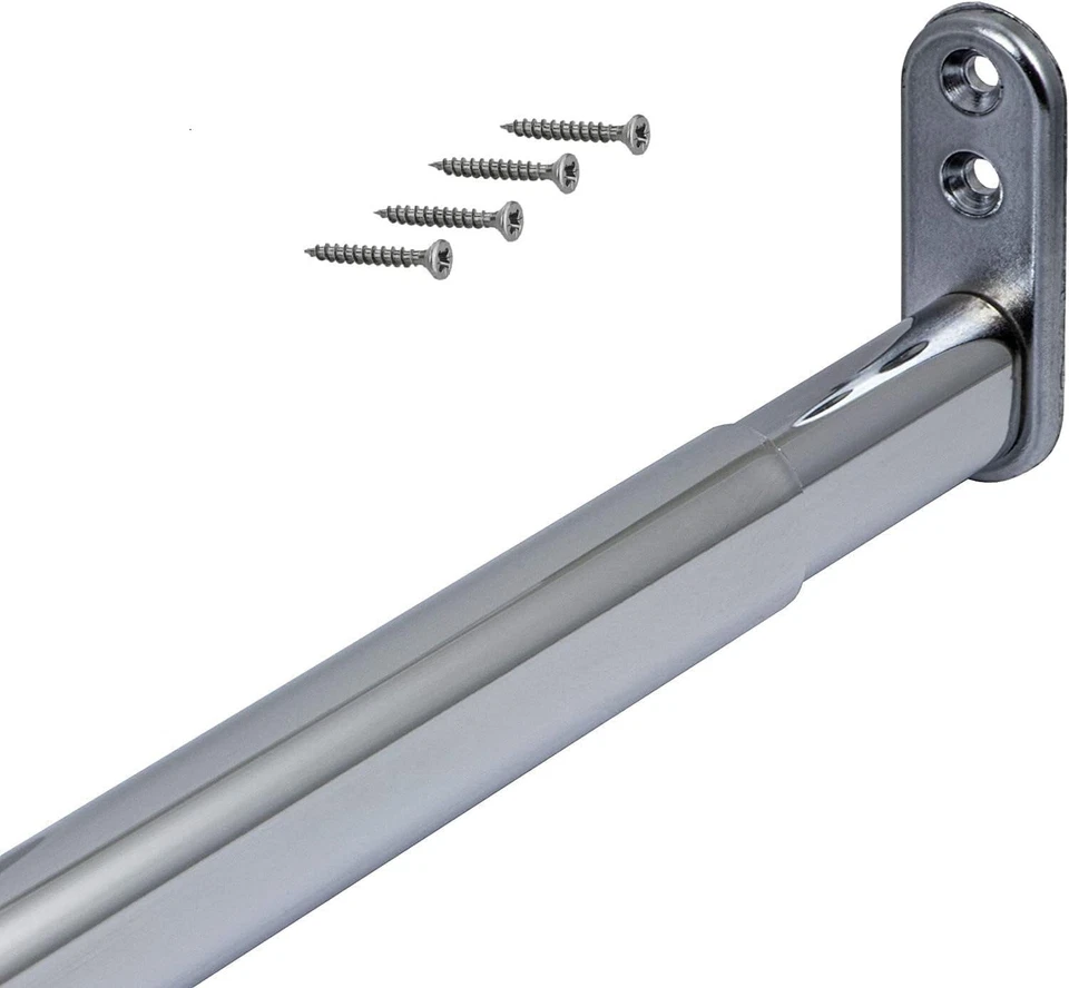 Asta Appendiabiti Cromata Telescopica Estensibile Oval 400-1100 - Immagine 1 di 4