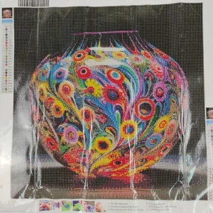 Diamond Art Painting Kits for Adults, Full Drill Diamond Dots Multicolor Vase - Picture 1 of 5