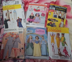 Lot Of 6 Costume Sewing Patterns Adults Children Teens Babies Simplicity Mccall - Picture 1 of 11