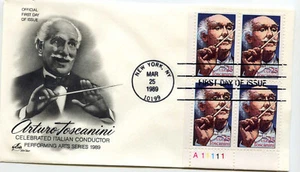 2411 Orturo Toscanini Performing Arts series, Artcraft, plate block, FDC - Picture 1 of 1