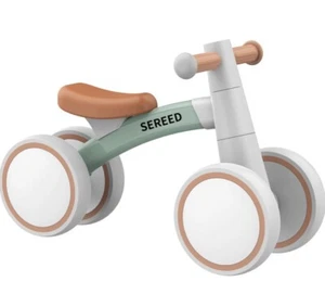 Kid's SEREED Baby Balance Bike for 12-24 Month Old. 4 Wheel. Orange/ Gray. - Picture 1 of 9