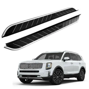 Pedal de peldaño lateral de 2 piezas compatible con tabla de correr KIA Telluride 2019-2022 barra Nerf - Imagen 1 de 9