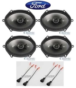 Kicker 6x8" Front+Rear Factory Speaker Replacement+Harness For 2007 Ford Mustang - Picture 1 of 11