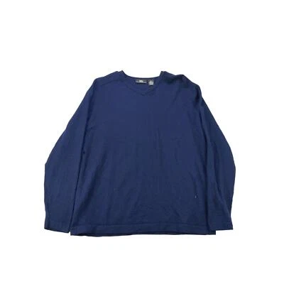 Suéter Pullover Mossimo Para Hombre Italiano 100% Lana Merino Talla L Agujero Azul Foto 1 de 4