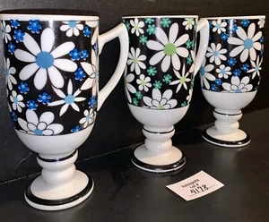 3 ARNART Smug Mugs ROYAL CROWN Ceramic Star Flower by Tina Vintage - Picture 1 of 16