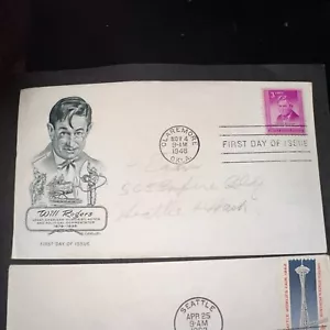 6 First Day Of Issue Stamps 1948-1964 Will Rogers Included - Picture 1 of 5