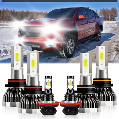 For Chevrolet Colorado 2004-2008 6x LED Headlight Bulbs Kit Hi/Lo Beam Fog Light - Image 1 of 4