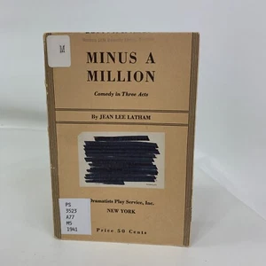 Minus A Million - A Comedy In Three Acts - Jean Lee Latham Vintage Paperback - Picture 1 of 4