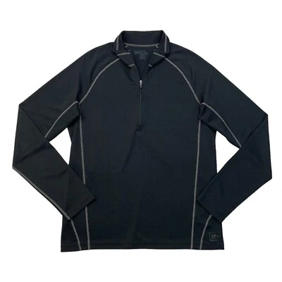 Camisa Rei Para Hombre M Mediana Negra 1/2 Cremallera Manga Larga Secado Rápido Rendimiento Exterior Foto 1 de 4