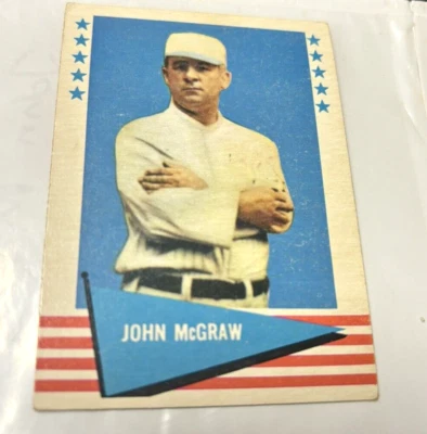 1961 Fleer 棒球伟人队 #60 John McGraw - 卡 — 第 1/4 张图片