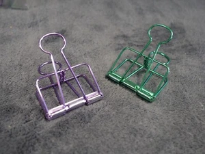LARGE BINDER CLIPS 2 INCH WIDE 1" OF CLAMPING- LOT OF 8 - Picture 1 of 2