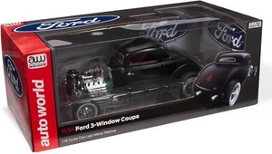 AUTO WORLD 1934 FORD 3-WINDOW COUPE HIGH BOY HOT ROD 1:18 SCALE DIE-CAST 2024 - Picture 1 of 5