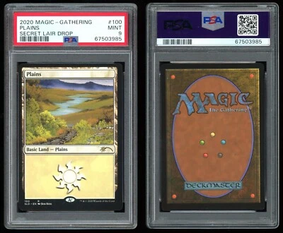 PSA 9 Plains 100 (Bob Ross) - 2020 Magic MTG Secret Lair Happy Little Gathering - Image 1 of 3