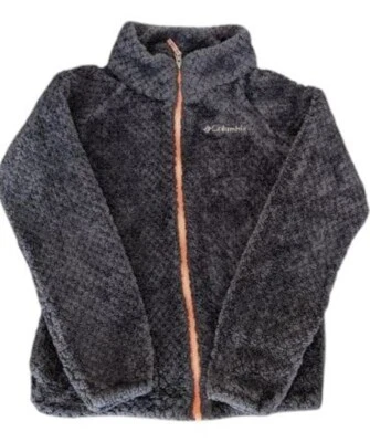 Chaqueta polar Columbia Girls cremallera completa negra Foto 1 de 2