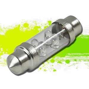 39MM GREEN HIGH POWER INTERIOR DOME LIGHT BULB LAMP w/4 X 3MM ROUND LED BRIGHT - Picture 1 of 1