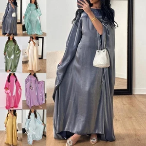 Eid Muslim langes Gewand für Damen mit Fledermausärmeln für Freizeit und Part - Picture 1 of 18