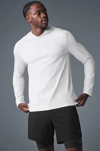 ALO Men's Conquer Reform Long Sleeve With Hood Large - NWT - Picture 1 of 5