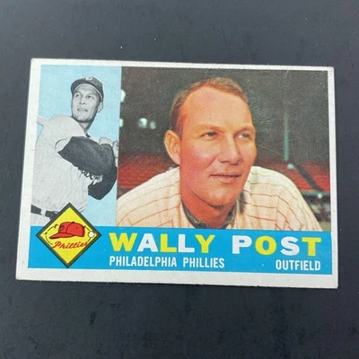 1960 Topps # 13 Wally Post Baseball Cards, Phillies - Image 1 of 2