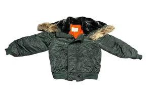 Vtg Spiewak & Sons Fur Attach Hoodie Type N 5A Flying Man’s Bomber Jacket Sz 40 - Picture 1 of 11