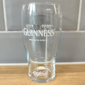Guinness 250 Years Pint Glass Beer Glass collectable Home Bar Man Cave Dublin - Picture 1 of 5