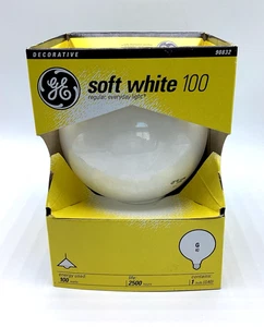 GE 100-Watt Soft White Frosted Old Style G40 Globe Light Made in USA - Picture 1 of 6