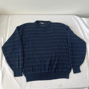 Maglione Andhurst vintage anni 80 uomo grande maglia 3D cotone made in USA - Foto 1 di 7