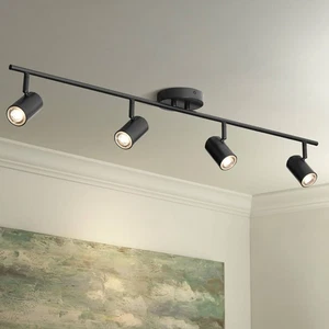 Pro Track Vester 4-Light Black LED Ceiling or Wall Track Fixture - Picture 1 of 7