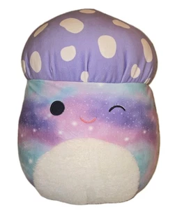 Unai Cosmic Galaxy Púrpura Polk-a-Dot Champiñón 18" Squishmallow Vientre Difuso Nuevo con Etiquetas  - Imagen 1 de 6
