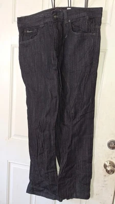 RocaWear Jeans Mens 38x33 Original Fit Cotton dark black Denim straight leg - Image 1 of 4