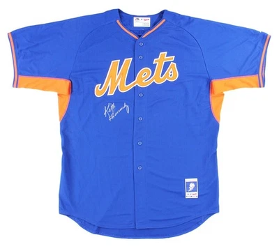 Keith Hernandez Signed New York Mets Majestic Auth Cool Base Blue MLB Jersey - Image 1 of 3