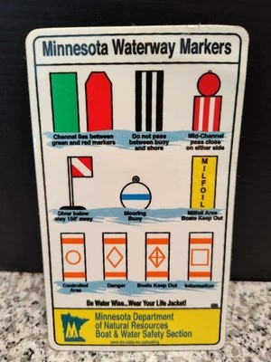 Calcomanía de vinilo marcadores de canal boyas. Pegatina marcadores de vías fluviales de Minnesota.  Foto 1 de 4