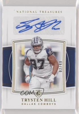 2019 Panini National Treasures Signatures Gold /49 Trysten Hill Rookie Auto RC - Image 1 of 2