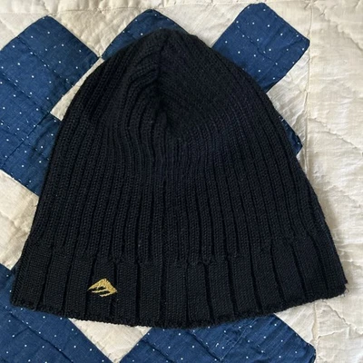 Vintage Etines shoes Logo Y2K Knit Beanie Winter Cap Skater Skully Hat - Image 1 of 4