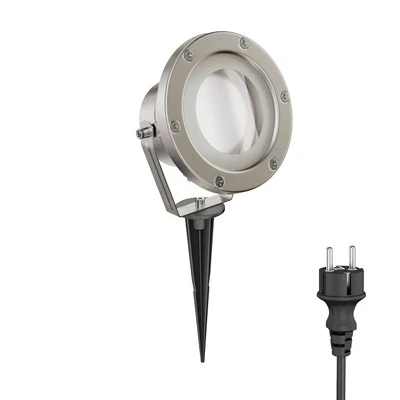 LED Gartenstrahler BULA mit Erdspieß für außen, Edelstahl, inkl. GX53 Lampe - Bild 1 von 3