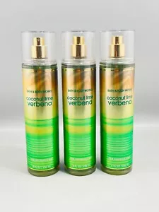 Bath & Body Works Coconut Lime Verbena FFM Fine Fragrance Mist Spray Set of 3 - Picture 1 of 2