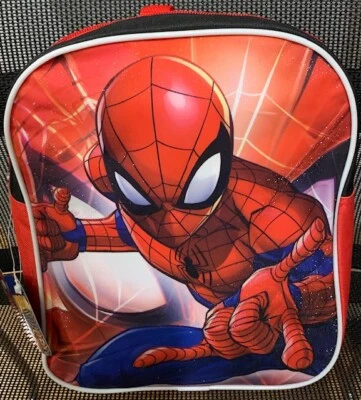 NEW Marvel Spider-Man Backpack Mini School Book bag Spiderman Preschool Kids 11" - Image 1 of 3