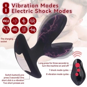 Vibrating Butt Plug Anal Dildo Prostate Massager Vibrator Sex Toys for Men Women - Picture 1 of 7