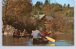 Canoe Trip, Somewhere, USA, Vintage Chrome Postcard - Picture 1 of 2