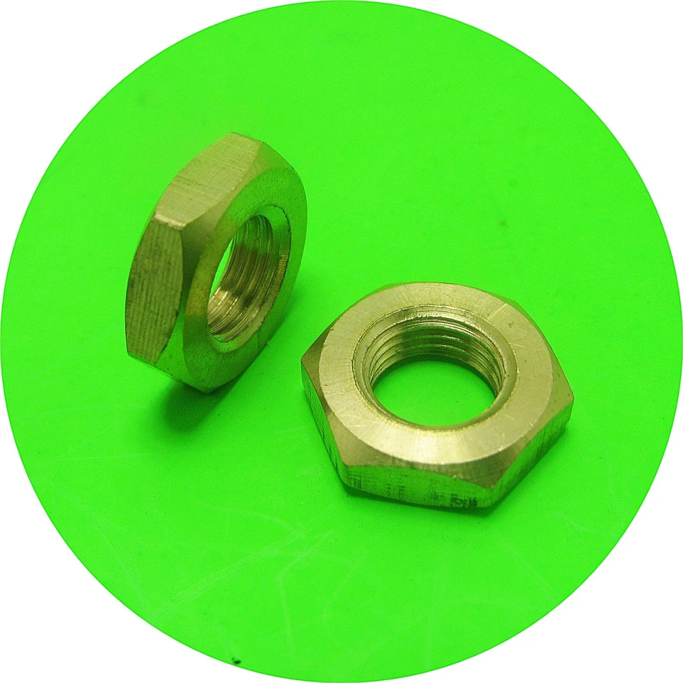 Sechskantmutter Feingewinde DIN 439, M 10 x 1 , Messing blank, flache Mutter - Bild 1 von 1