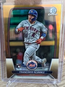 2023 Bowman Chrome Francisco Alvarez RC #35 Gold Refractor /50 New York Mets