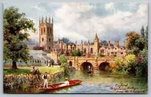Postcard: Magdalen College, Oxford, H B Wimbush, Oilette, Raphael Tuck, Unposted - Picture 1 of 2