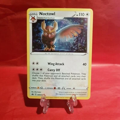 Noctowl - SWSH027 - Promo Rare Holo Card - Pokemon Sword & Shield MINT - Image 1 of 4