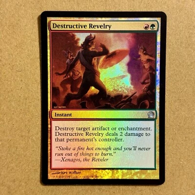 B3G3 ~ MTG ~ FOIL ~ Destructive Revelry ~ THS Theros ~ #192 ~ English ~ LP/MP - Image 1 of 4