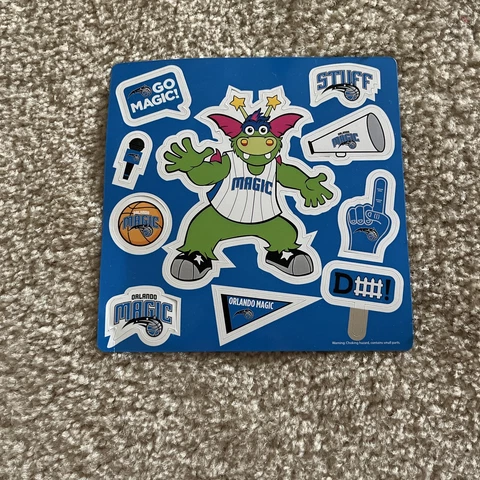 Orlando Magic Magnet Sheet Mascot Logo Stuff the Magic Dragon Basketball Cheer Cover