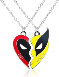 Freundschaftskette für 2 Mädchen/Jungen, Herz Anhänger, Personalisierter Schmuck - Bild 1 von 7