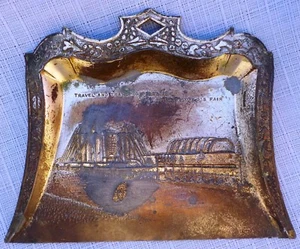1933-34 Chicago World's Fair Souvenir Crumb Tray: Travel Transportation Bldg - Picture 1 of 5