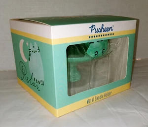 PUSHEEN KATZE KERZENHALTER Frühjahr 2021 Metall Relax Box Exklusiv Mintgrün NEU - Bild 1 von 4